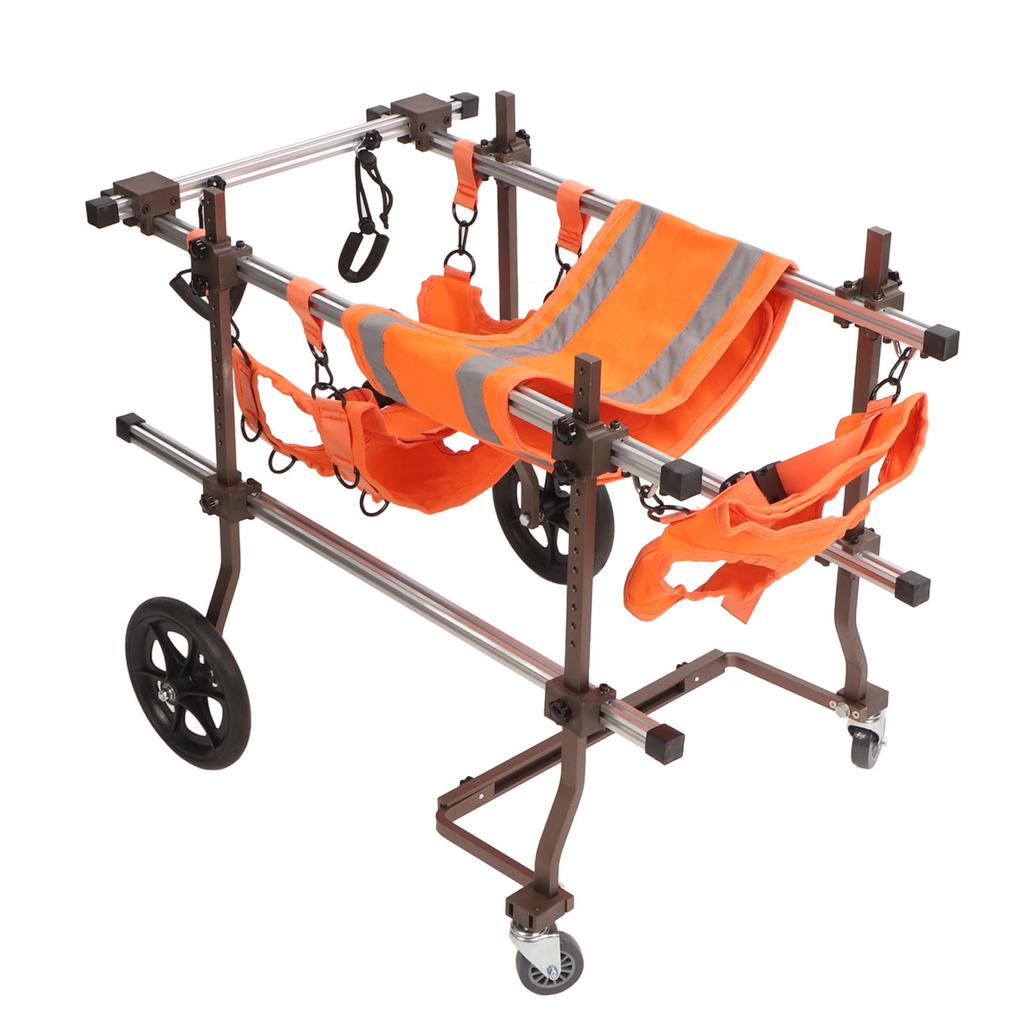 4 Wheel Dog Wheelchair Double Layer Assisted Dog Wheelchair Mobility Aids for Disabled Pets