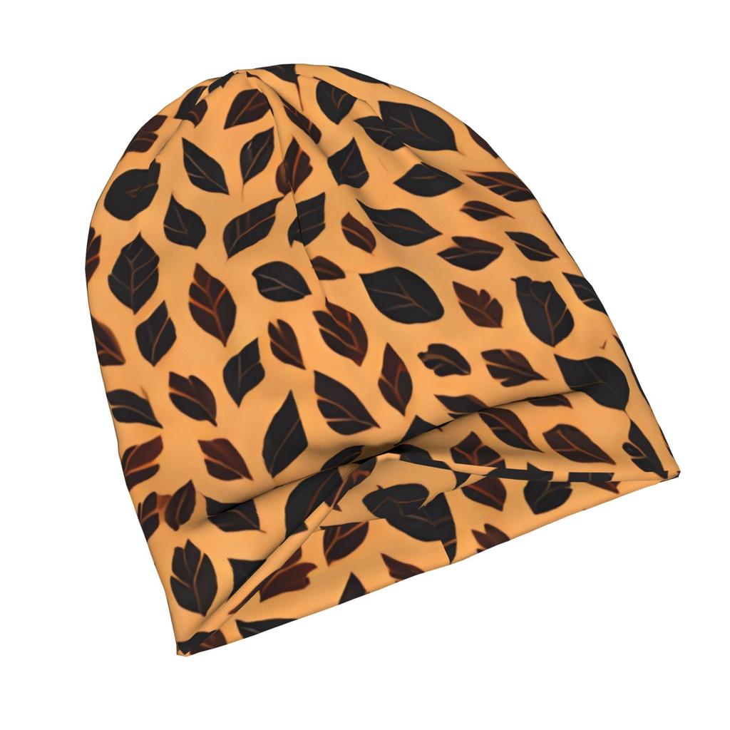 2D Flat Printing Leaf Abstract Pattern Fashion Knit Hat for Adults Adds a Stylish Finishing Touch To Everyday Outfits Perfect for City Walks Weekends