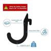 8PCS Squat Rack Accessories Hook Holder,Power Rack Attachments Hooks,DIY Storage Hook for Resistance Bands Barbell