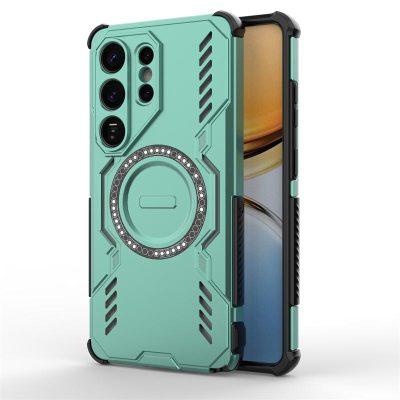 For Samsung Galaxy S26 Ultra Case Samsung S26 Plus Armor PC Magnetic Adsorption Wireless Charge Cover For Samsung S26 Ultra Case