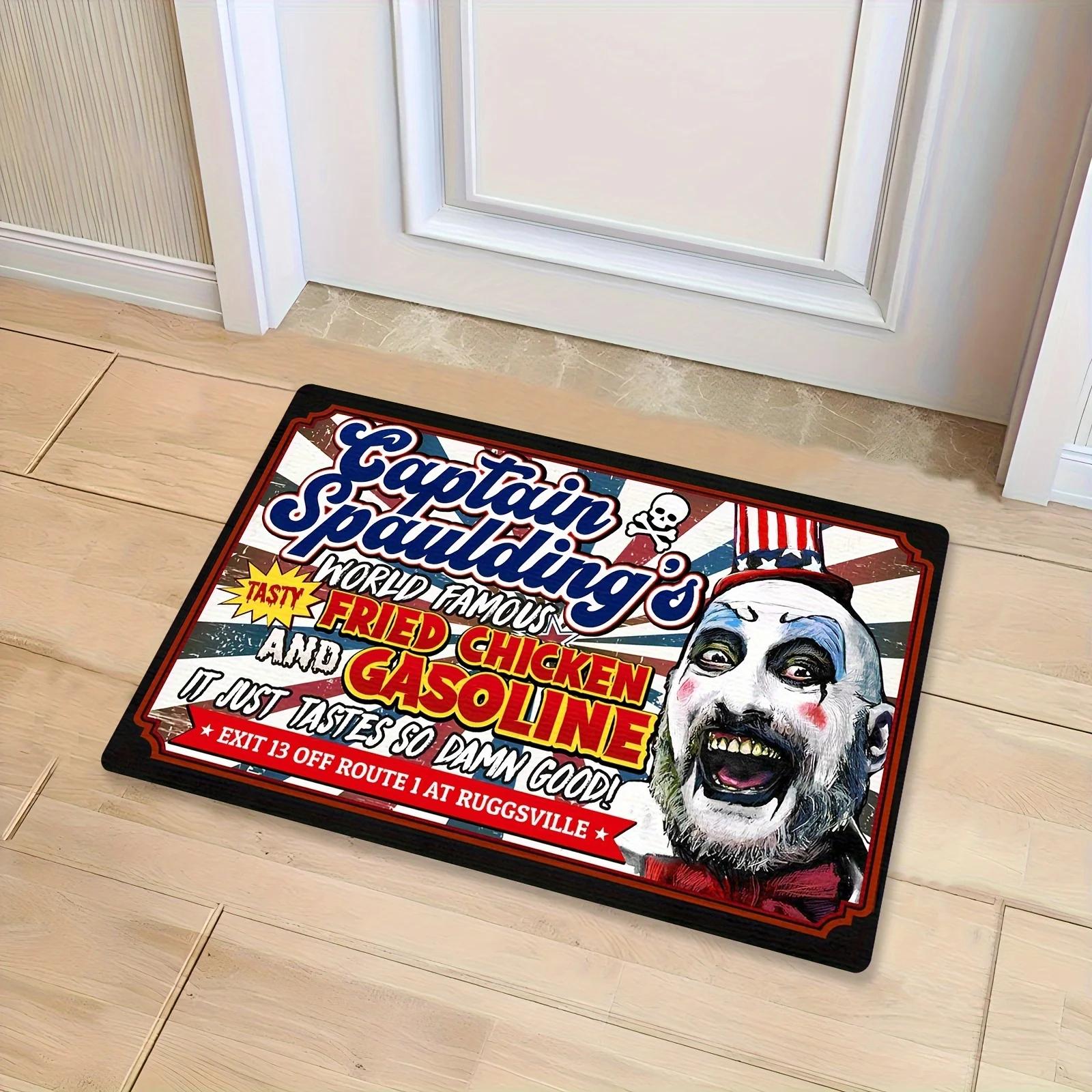 Captain Spaulding s Famous Fried Chicken & Gasoline Area Rug - Soft Flannel, Machine Washable, for Living Room, Bedroom, Kitchen 40x60cm
