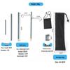 Ultra-Light Portable Aluminum Camping Table with Foldable Lantern Stand