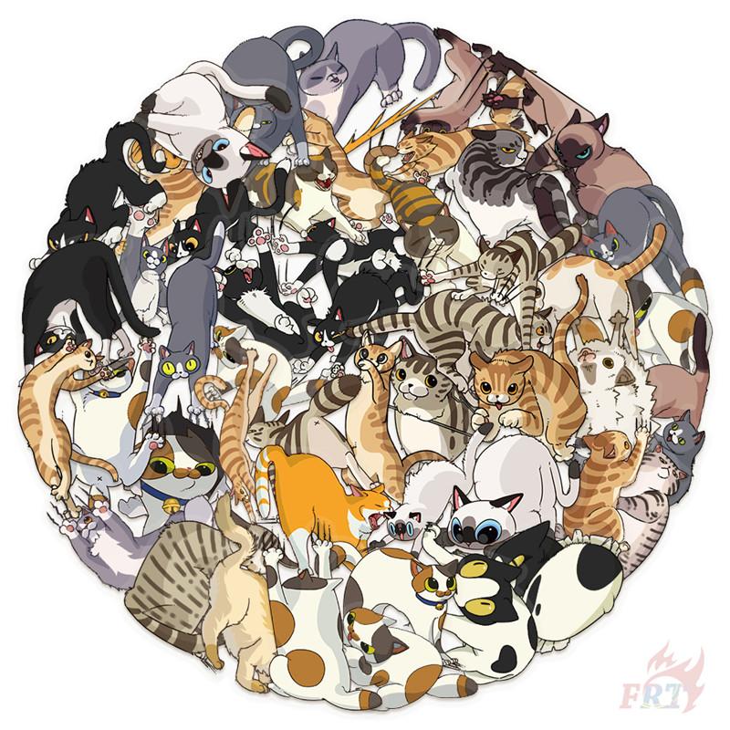 50Pcs/Set Naughty Cats Series 01. Scratch Marks PET Stickers Waterproof DIY Fashion Doodle Decals Stickers