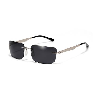 Occhiali senza montatura Y2033 Occhiali da sole stile futuro millennio Occhiali da sole da donna quadrati in metallo tecnologici