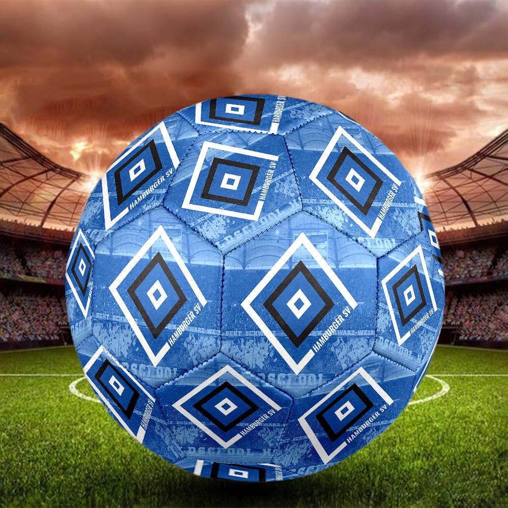 Pallone da Calcio Hamburger SV HSV taglia 5, colorato, adatto a tutte le età, cucito a macchina, materiale PVC, qualità da competizione, resistente e ad alto rimbalzo