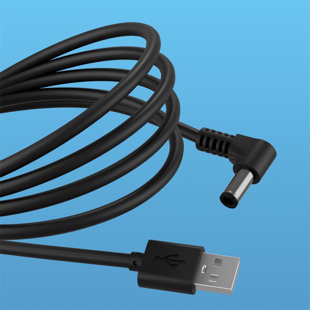 1m Pure Copper USB to DC5.5 Power Cable with Heatsink, 5V/2A Charger for Router, Desk Lamp.