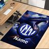Custom Name Inter Milan Printed Carpet, for Office Chair Living Room Bedroom Kitchen Room Decor Gifts.
