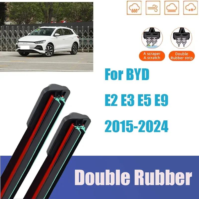 For BYD E2 E3 E5 E9 Front Windshield Wiper General Motor Multifunctional Double Rubber Car Accessories 2015 2024 2019 2021 E2 E3 (2019-2024)