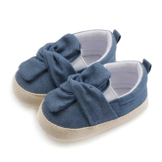 

DYS Babies Малыши Дышащая противоскользящая обувь на мягкой подошве с бантом Prewalker на плоской подошве 12 синий