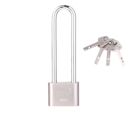 Tumecos U-Lock, Padlock, Bicycle Lock, Alloy Steel, with 4 Keys, Cut-Resistant, Waterproof, Rust-Resistant, Anti-Theft, Suitable for Home, School, Off