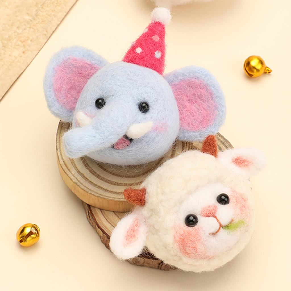Needle Felting Kits Lovely Animal Brooch Wool Felting Needle Hobby Kits Needle Felting Starter Kits for Woman Girls