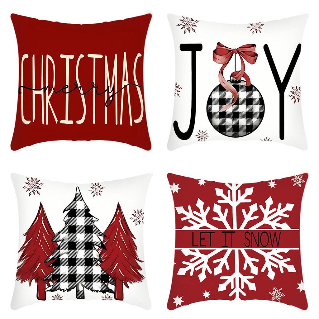 Popular Christmas Pillowcases for Holidays Santa Claus Linen Home Decoration Pillowcases