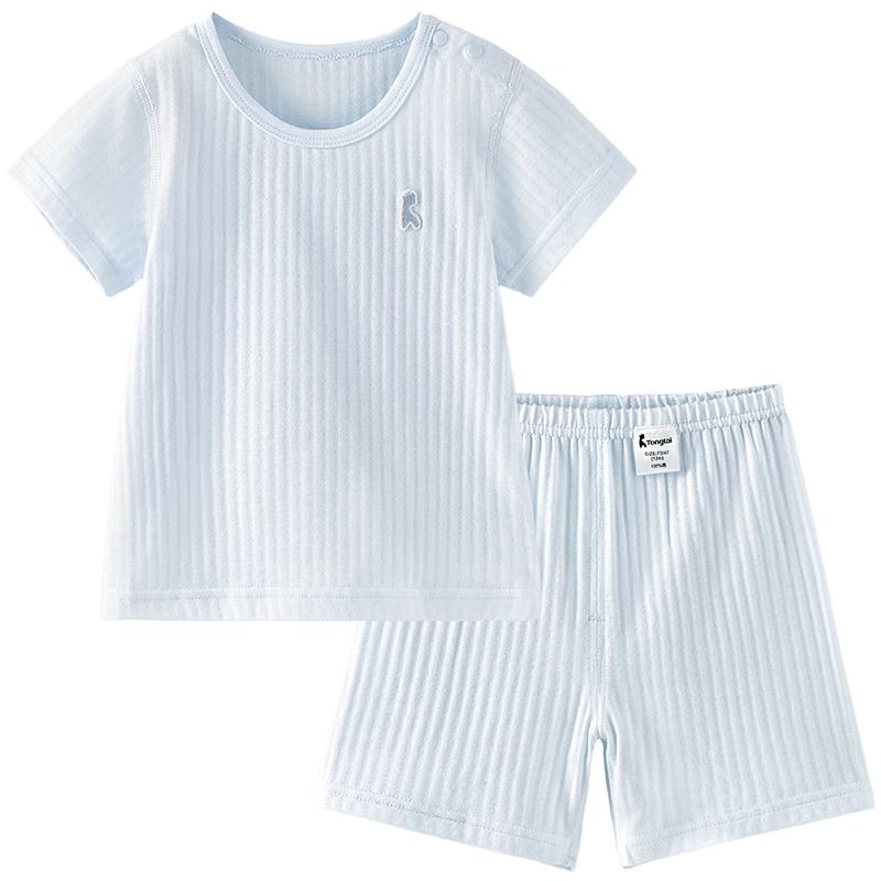 Tongtai Unisex Bawełniany Krótki Rękaw Zestaw dla Niemowląt