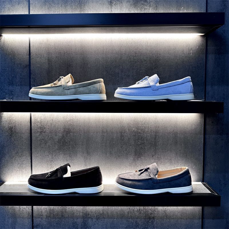 Shoes men's new retro old money style loafers Korean version versatile simple summer casual one-pedal non-slip espadrilles