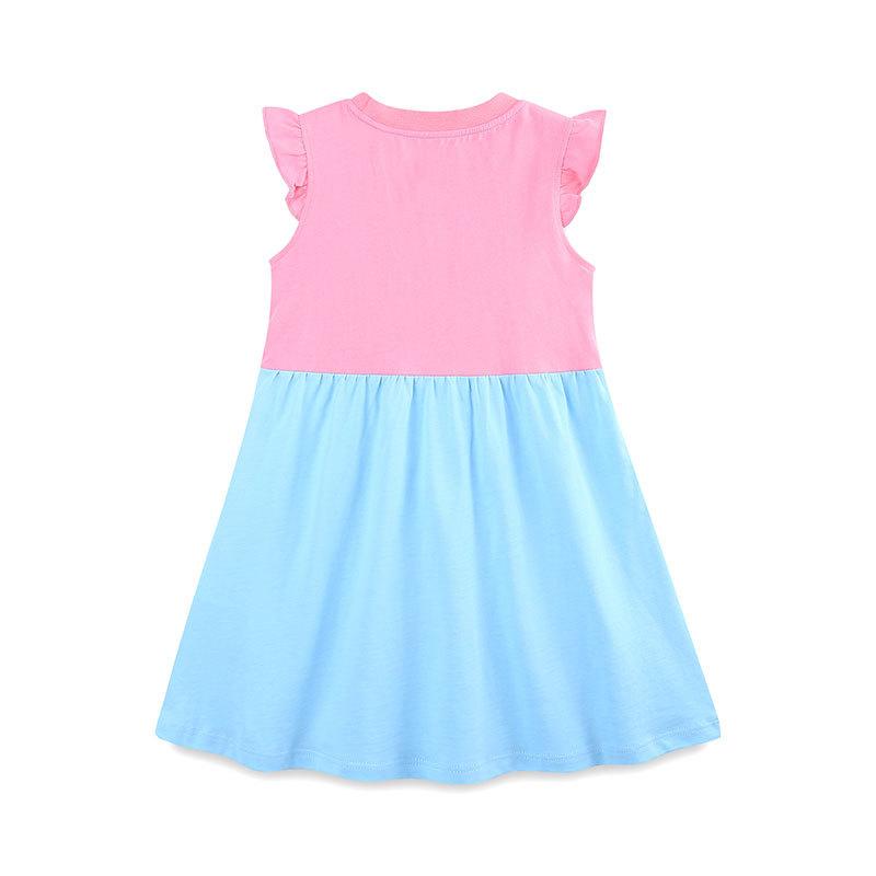 Summer New Arrivals: Girls' Round-Neck Princess Dress with Unicorn Embroidery, Sleeveless Vest Style Children's Dress