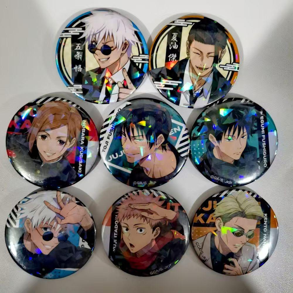 Lovely Jujutsu Kaisen Tinplate Badge Anime Peripheral Products Satoru Gojo Geto Suguru Yuji Megumi Srooftop Edition Original