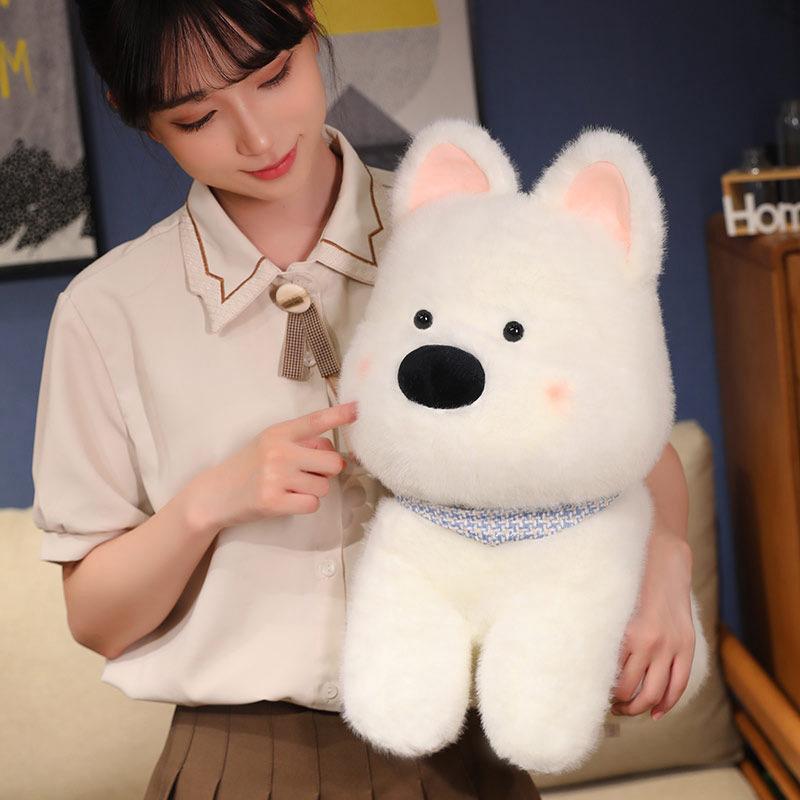 Cute and Cute West Highland Doll Plush Toy Puppy Dog Doll Children's Company Soothing Pillow Doll