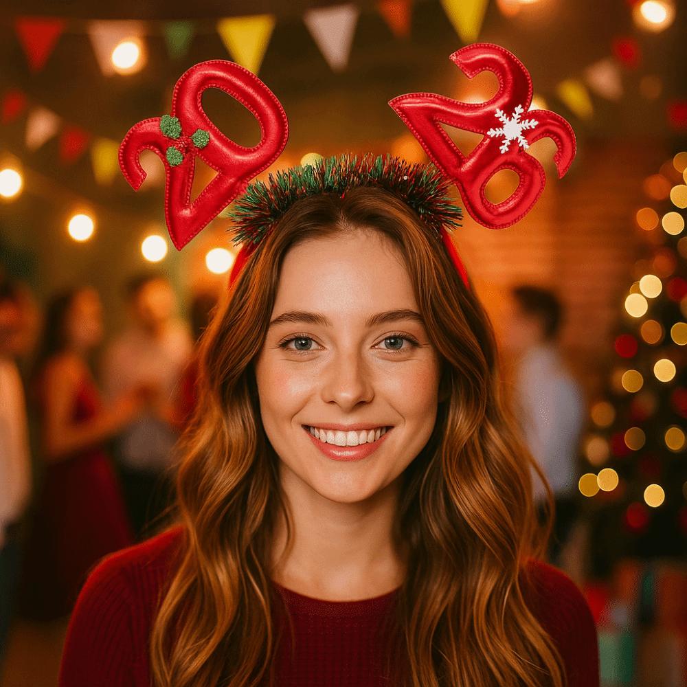 Sequin 2026 New Year Headbands Colorful Star Glitter Headwear Headpiece Comfortable Christmas Headband Christmas Party