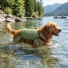 Cute Turtle Shape Dog Swimsuit Portable Handle Dog Surfing Clothes  Summer Water Play