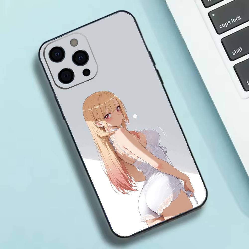 M-My Dress-Up Darling Phone Case For iPhone 17,16,15,14,13,12,11 X XR Plus,Soft Silicone Black Cover