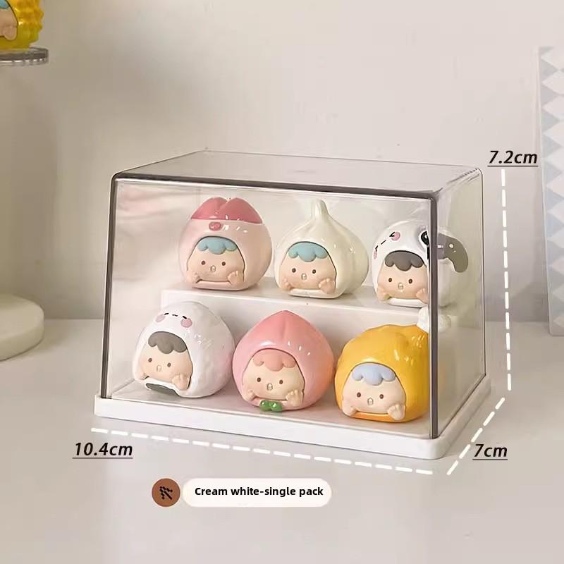 Clear Acrylic Display Case Dustproof Organizer Box for Collectibles Figures Miniatures and Toys with Transparent Showcase