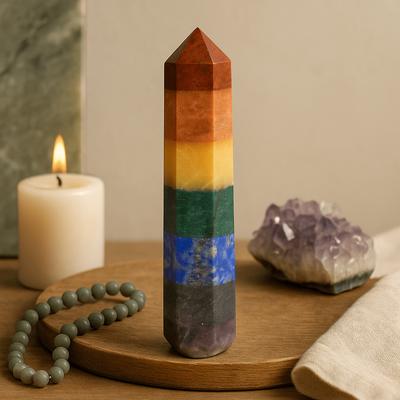 Seven Chakra Gemstone Massage Wand 80-90mm