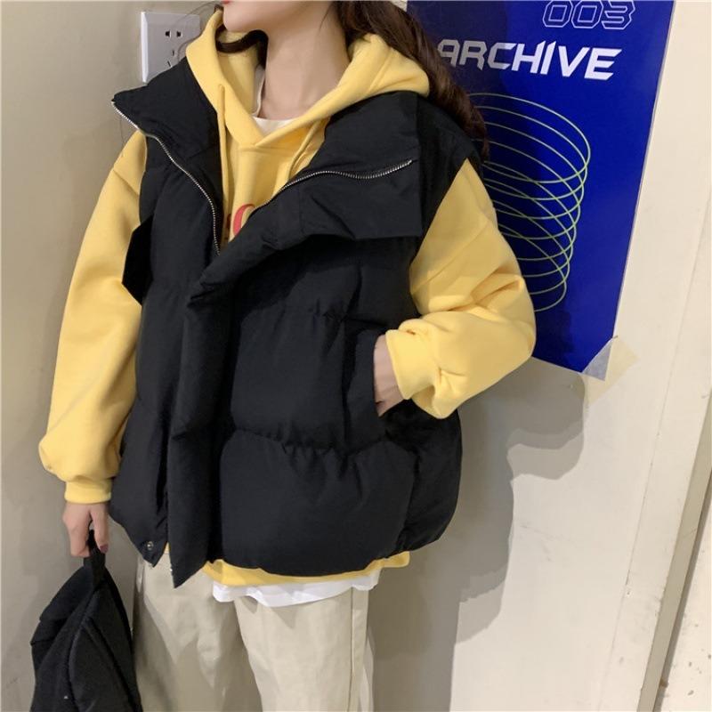 Vest women's autumn and winter new design sense niche down cotton clothes vest cotton coat
