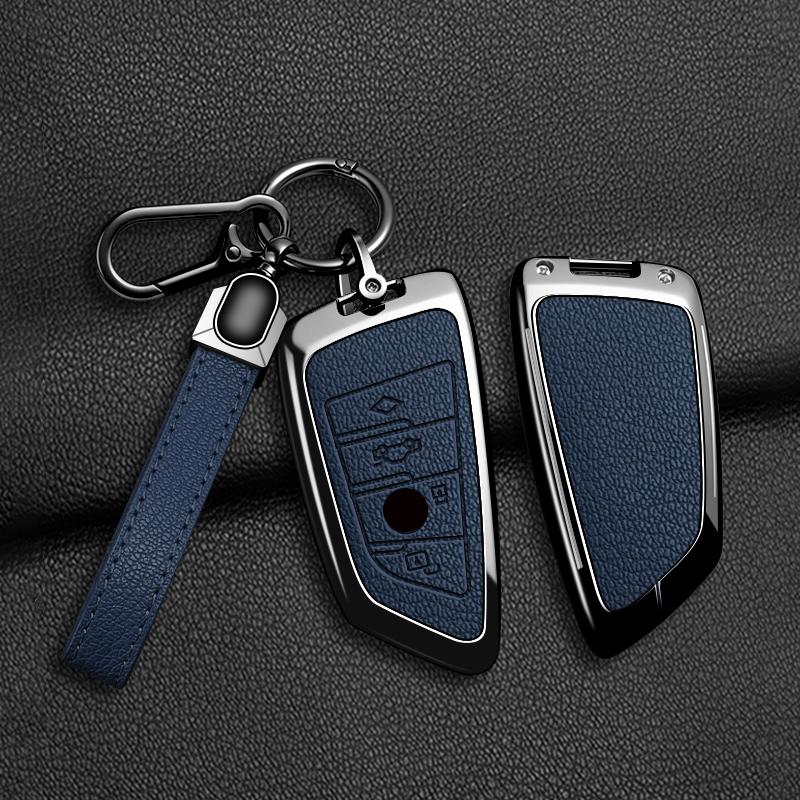 Zinc Alloy Leather Car Key Case For Bmw F20 G20 G30 X1 X3 X4 X5 G05 X6 X7 G11 F15 F16 G01 G02 F48 Keychain Keychain Accessories