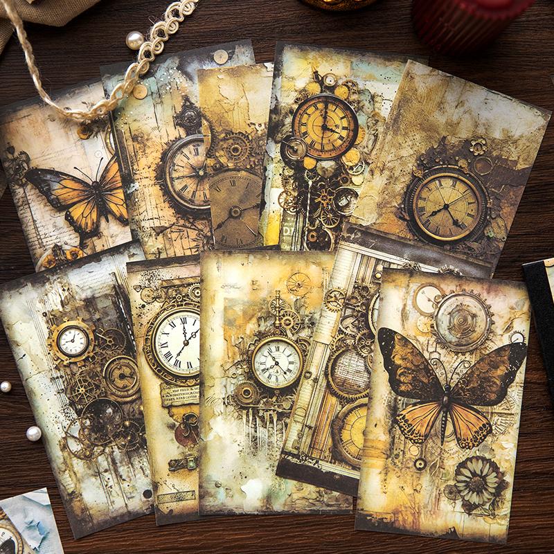 40PCs Vintage Scrapbooking Background Paper Decorative Diary Album Craft DIY Supplies Material Paper Floating Dream Flower