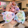Creative Luminous Cartoon Rocket Game Console Keychain with Sound Effects & Claw Machine Decompression Pendant Gift