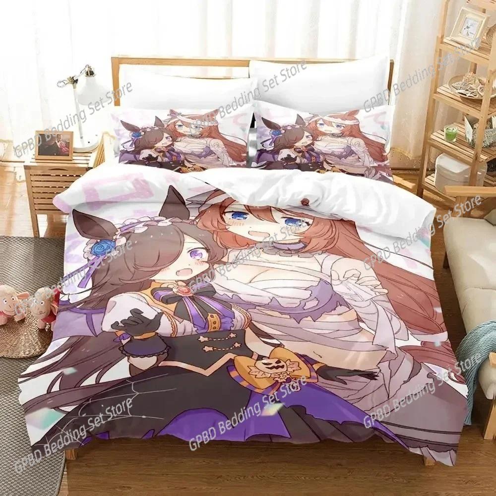 Mummy Girls Anime Ložní souprava Povlak na přikrývku Ložní souprava Povlak na peřinu Povlak na polštář Přikrývka king Queen Size Chlapecká Dospělá Ložní souprava