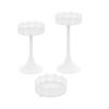 3 Pieces Golden Dessert Stand Wedding Decor Lace Edge Cake Ornate Cutout Design Pedestal