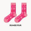 5 Pairs of Female Spring and Summer Sweat Tide Love In The Tube Cotton Socks