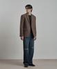 WORK ON BODY OFF Lane Semi-Overfit Check Wool Blazer [Brown]