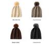 Women's 100% Cashmere Pom-Pom Hat - Three-Strand Winter Knit, Versatile Cable, Warm Ear Protection