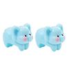 2 Pcs Cartoon Animal Figurine Cute Pig Panda Computer Monitor Decoration Duck Elephant Statues for Office