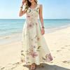 Sleeveless Maxi Dress for Women Beach Vacation Summer Outfit,Lightweight Breathable,Elegant Versatile,Perfect for Daily Casual & Outdoor Travel