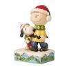 JIM SHORE Snoopy & Charlie Scarf <Christmas> 6017237