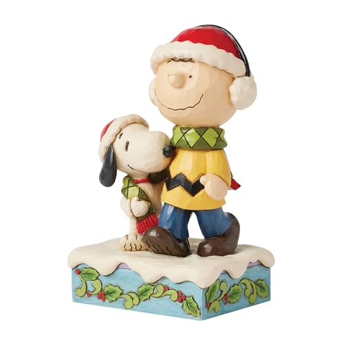JIM SHORE Snoopy & Charlie Scarf <Christmas> 6017237