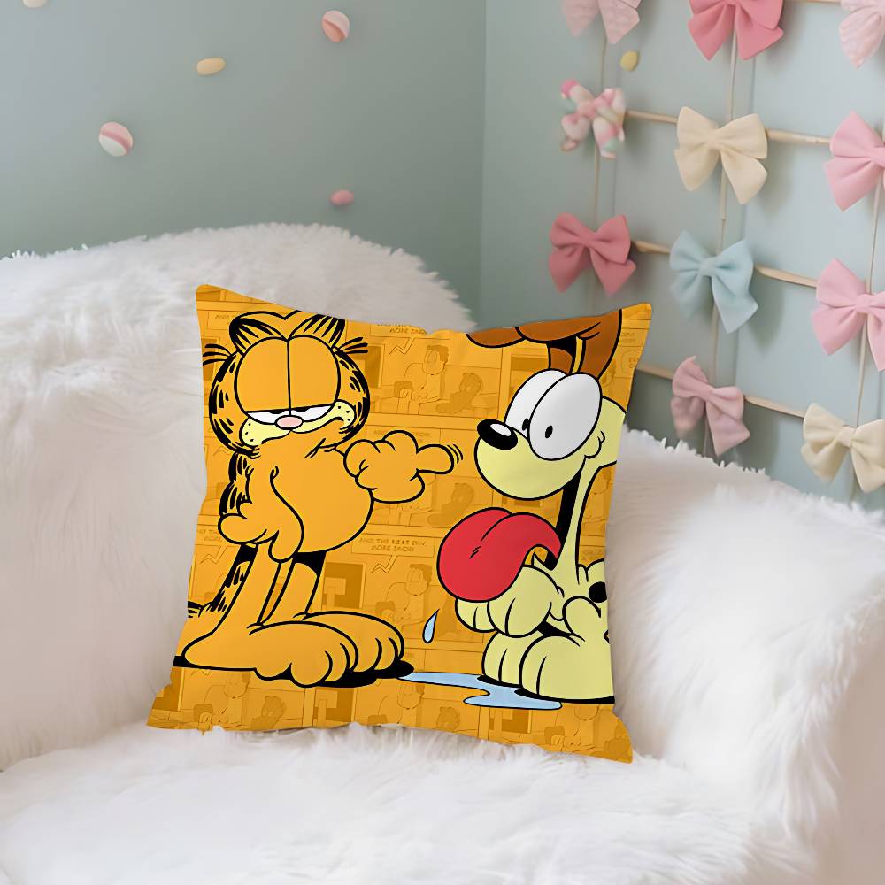 G-Garfield Case Plush Fabric Soft Pillowcase Double Sided Print Cushion Cover Household Gifts