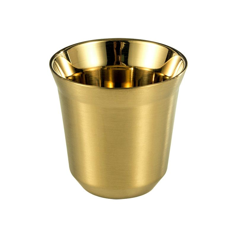 80ml/2.7oz 304 Roestvrij Staal Espresso Koffiekopje Draagbaar Dubbelwandig Kantoor Melk Thee Dranken Mok Kop Mini Whisky Wijnglazen