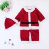 Santa Claus Christmas Baby Clothes New Year Toddler Girl Dress Set  Infant Winter Outwear