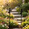 2pcs Flowers Fairy Silhouettes Decorative Metal Garden Yard Stakes Arts Decor Outdoor Garden Patio Ornaments 2 Piece
