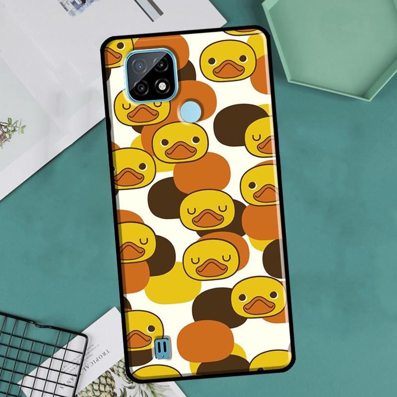 Kwaii Yellow Duck For Realme GT Neo 2 3 Master 8i 9i 8 9 Pro Plus C35 Case For OnePlus 9 10 Pro 9R 10R Nord2