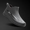 Fashionable Short-tube Rain Boots for Men All-season Work Low-cut Anti-slip Kitchen Shoes Wear-resistant Waterproof Mens Boots
