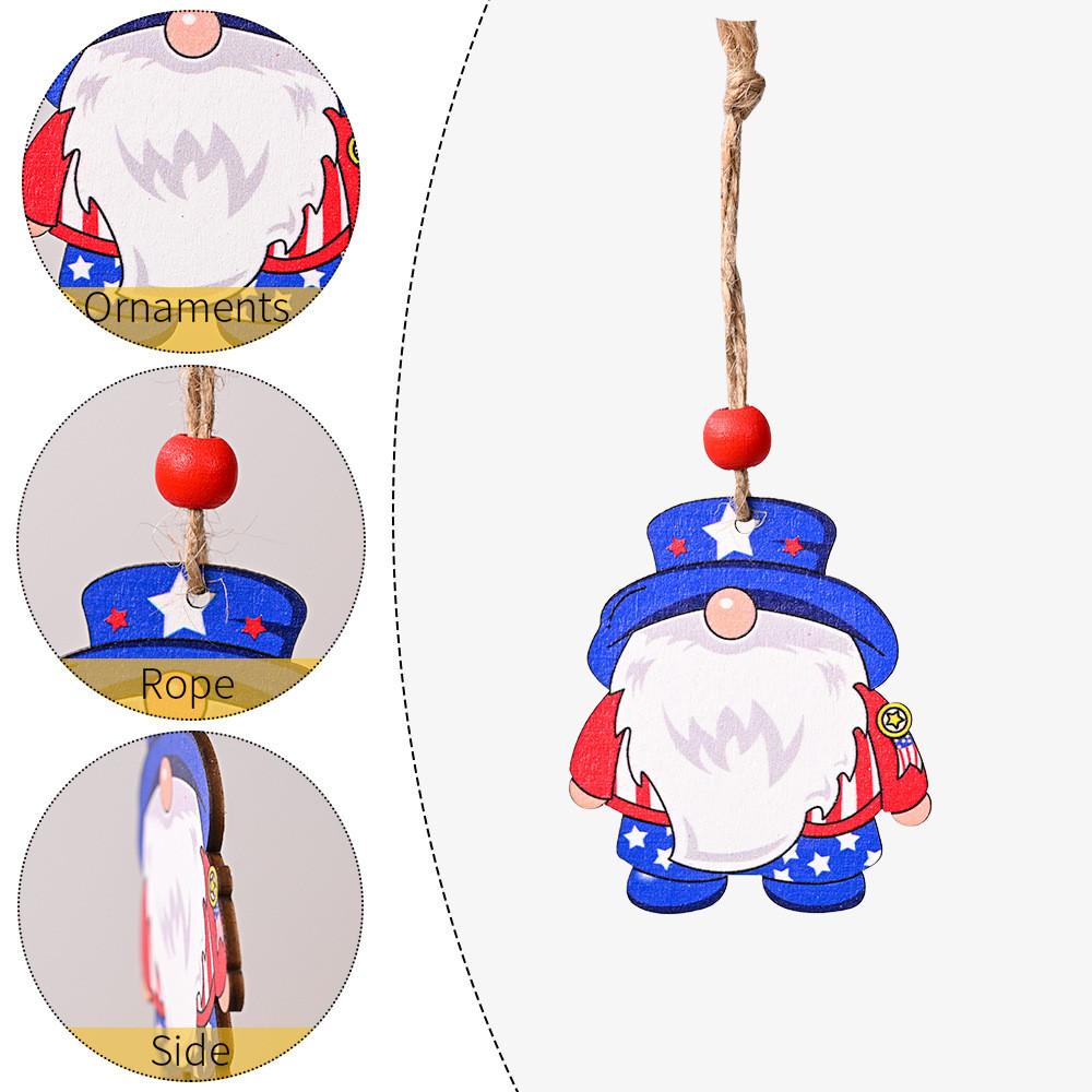 Exquisite Independence Day Decorative Wooden Box Hanging Ornament For Home Atmosphere