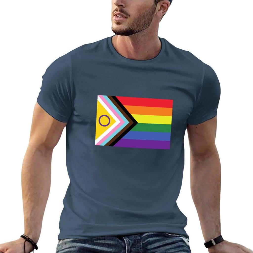 Intersexinclusive Rainbow Pride Flag Tshirt Labor Work Casual Tshirt