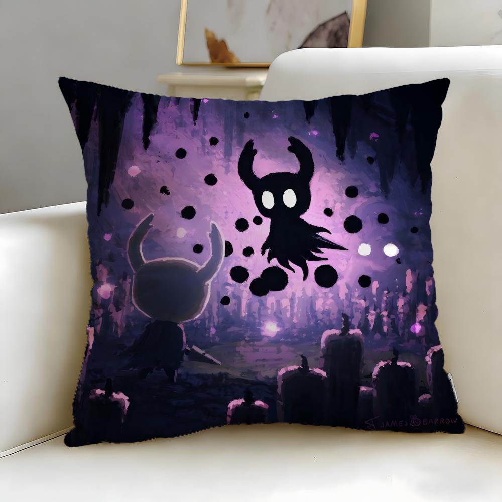Popular Game Hollow Knight Cushion Cover Soft EasyWash Pillow Case Versatile for Couch Bed Travel and Office