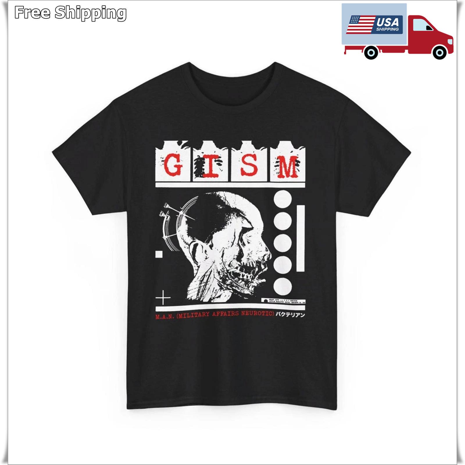 GISM Tee-Shirt, m.a.n., Old School Japanese Crust Hardcore Punk, UNISEX SHIRT L