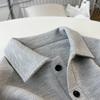 Retro Loose-Fit Long Sleeve Polo Sweatshirt - Spring/Autumn Casual Student Top